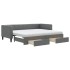 Sofá cama nido con cajones tela gris oscuro 80x200