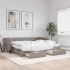 Sofá cama nido con cajones tela gris taupe 90x200