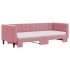 Sofá cama nido con colchón terciopelo rosa 80x200