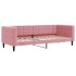Sofá cama nido con colchón terciopelo rosa 80x200