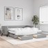 Sofá cama nido con cajones tela gris claro 100x200