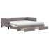 Sofá cama nido con cajones tela gris taupe 100x200