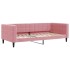 Sofá cama nido con colchón terciopelo rosa 90x200