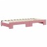 Sofá cama nido con colchón terciopelo rosa 90x200