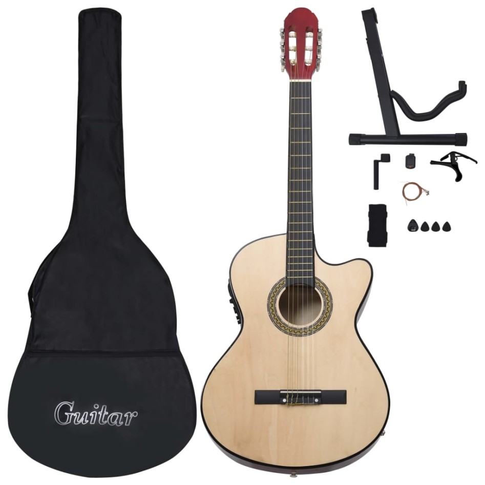 Set de guitarra occidental 12 piezas con ecualizador 6