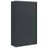 Armario archivador de acero gris antracita 105x40x180