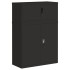 Armario archivador de acero negro 90x40x130