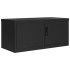 Armario archivador de acero negro 90x40x130