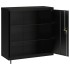 Armario archivador de acero negro 90x40x130