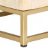 Mesita de noche de madera maciza de mango dorado 40x30x50