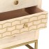 Mesita de noche de madera maciza de mango dorado 40x30x50