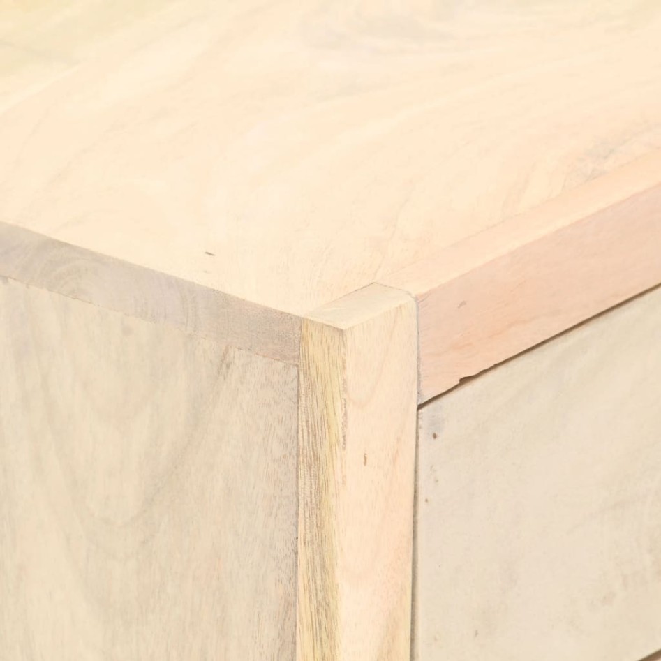 Mesita de noche de madera maciza de mango dorado 40x30x50