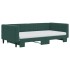 Sofá cama nido con colchón terciopelo verde oscuro 100x200