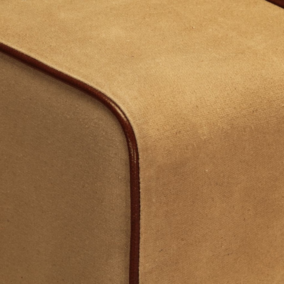 Banco potro gimnasio cuero auténtico madera mango marrón 58