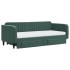 Sofá cama nido con cajones terciopelo verde oscuro 90x200