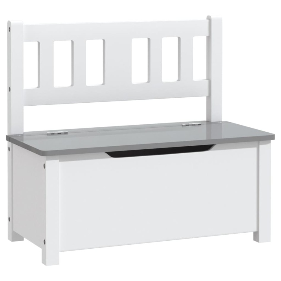 Mesa y sillas infantiles 4 piezas MDF blanco y