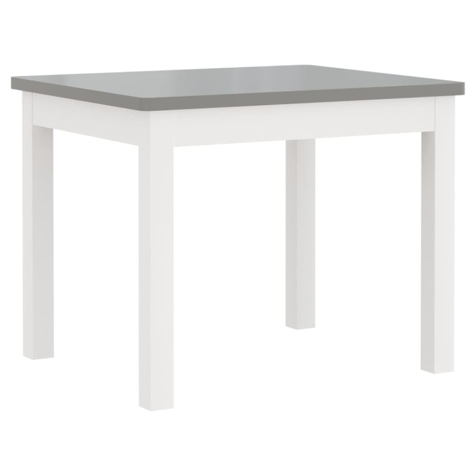 Mesa y sillas infantiles 4 piezas MDF blanco y