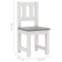 Mesa y sillas infantiles 4 piezas MDF blanco y