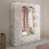 Armario modular con 18 compartimentos blanco 37x146x180,5