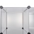 Armario modular con 18 compartimentos blanco 37x146x180,5