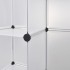 Armario modular con 18 compartimentos blanco 37x146x180,5
