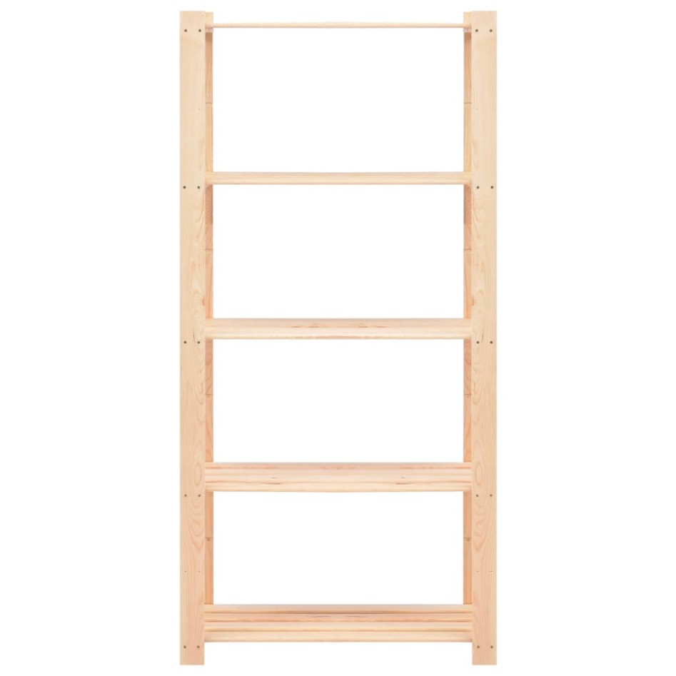 Estantería almacenaje 5 niveles madera pino maciza 250