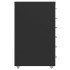 Armario archivador móvil metal negro 28x41x69