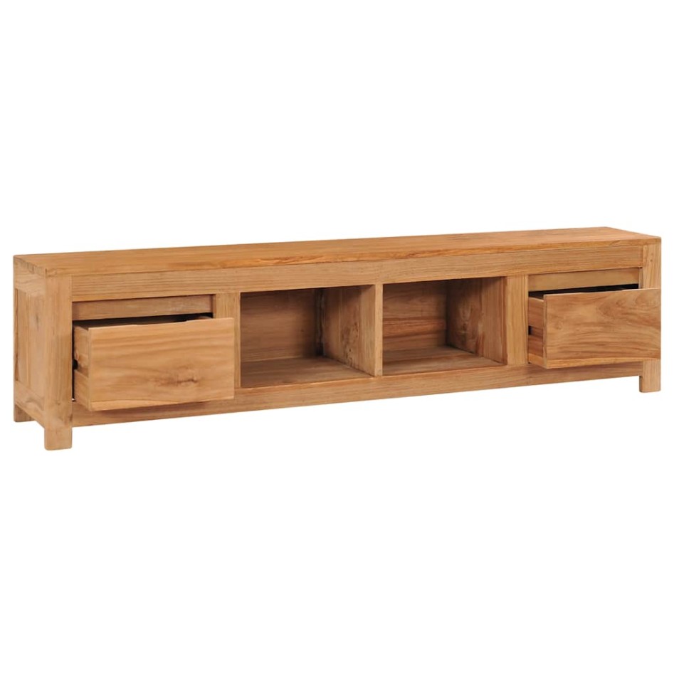 Mueble de TV de madera de teca maciza 115x30x35