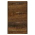 Mueble zapatero madera contrachapada roble ahumado 63x24x103
