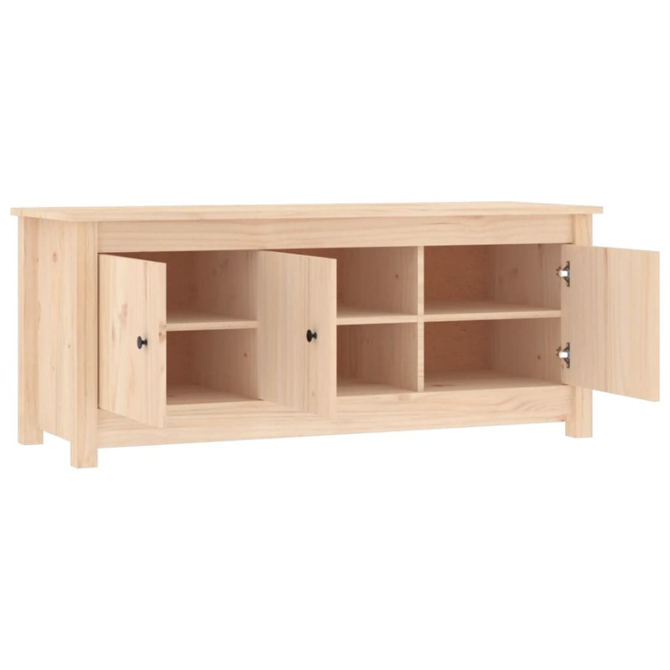 Mueble zapatero de madera maciza de pino 110x38x45,5