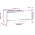 Mueble zapatero de madera maciza de pino 110x38x45,5
