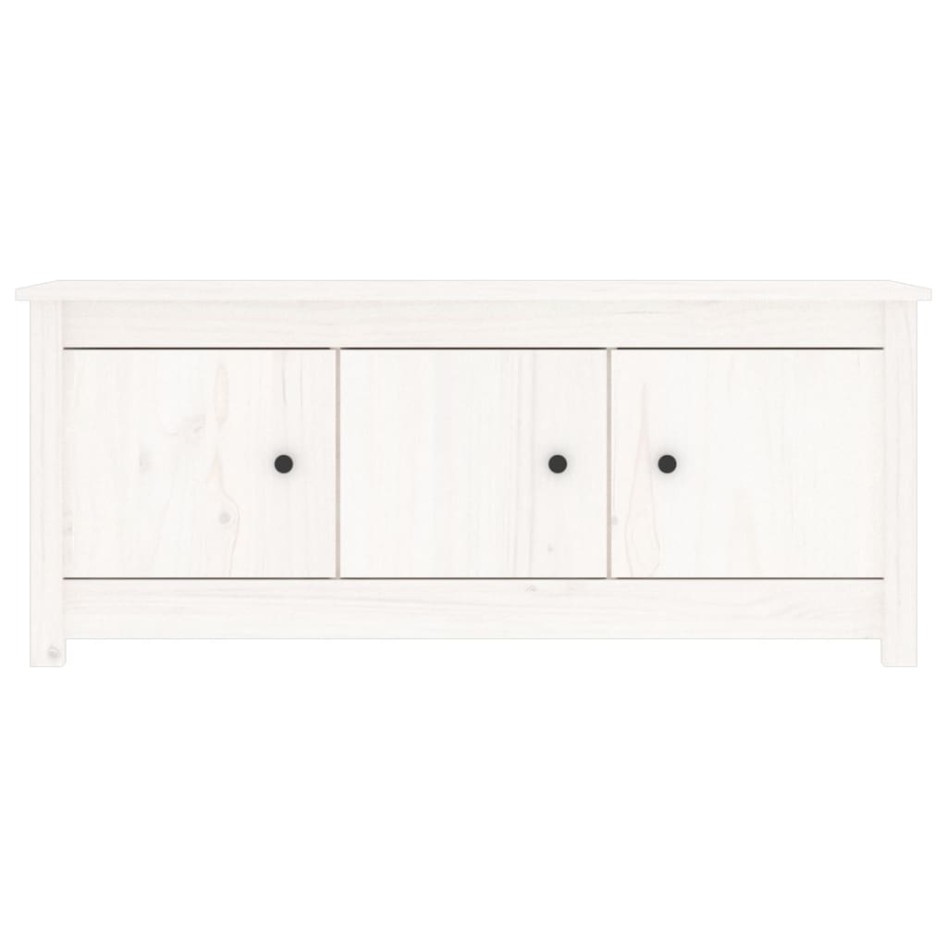 Mueble zapatero de madera maciza de pino blanco 110x38x45,5