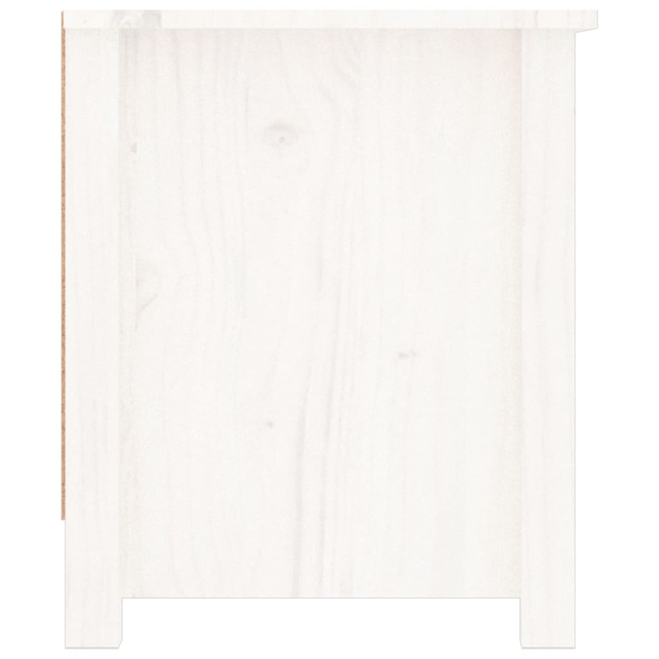 Mueble zapatero de madera maciza de pino blanco 110x38x45,5