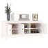 Mueble zapatero de madera maciza de pino blanco 110x38x45,5