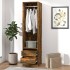 Armario con cajones contrachapado roble ahumado 50x50x200