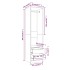 Armario con cajones contrachapado roble ahumado 50x50x200
