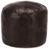 Puf marrón oscuro 40x35 cm cuero auténtico de