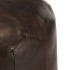 Puf marrón oscuro 40x35 cm cuero auténtico de
