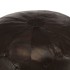 Puf marrón oscuro 40x35 cm cuero auténtico de