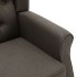 Sillón con reposapiés de tela gris