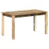 Mesa de comedor de madera maciza reciclada 140x70x76