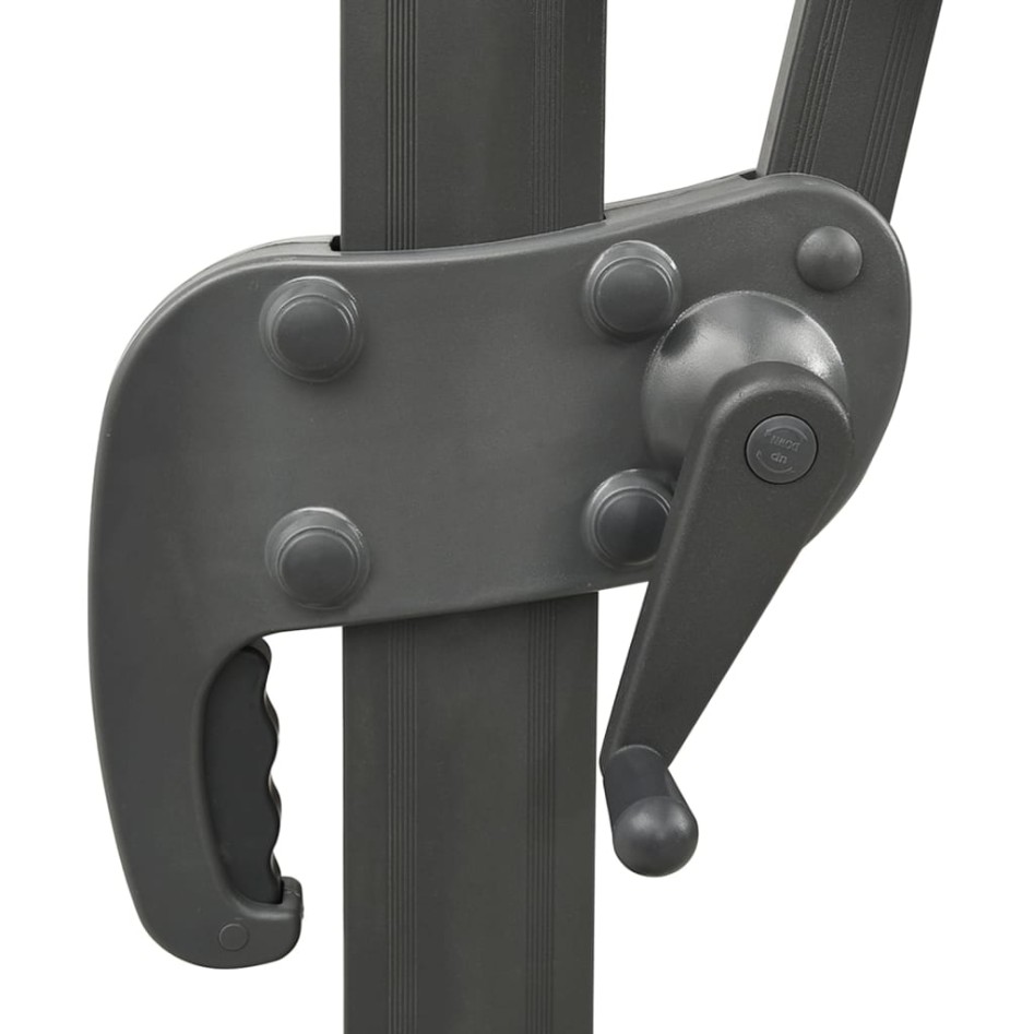 Sombrilla jardín voladiza con cubierta doble negro 400x300