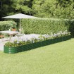 Jardinera arriate acero recubrimiento polvo verde 620x80x36 cm