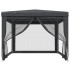 Carpa para fiestas 4 paredes de malla HDPE gris antracita 3x4