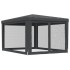 Carpa para fiestas 4 paredes de malla HDPE gris antracita 3x4
