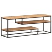 Mueble para TV de madera maciza de acacia 130x30x45 cm