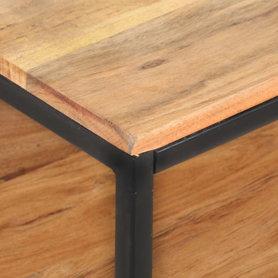 Mueble para TV de madera maciza de acacia 130x30x45