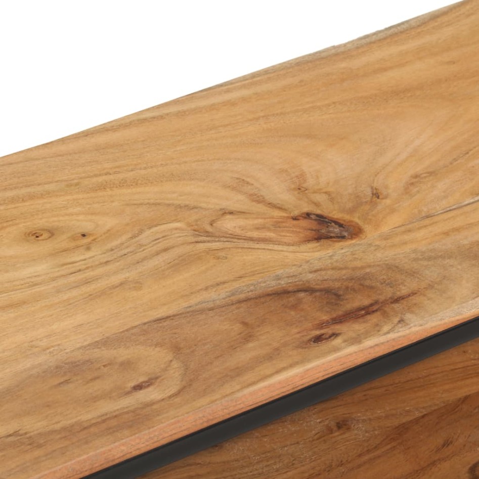 Mueble para TV de madera maciza de acacia 130x30x45
