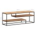 Mueble para TV de madera maciza de acacia 130x30x45