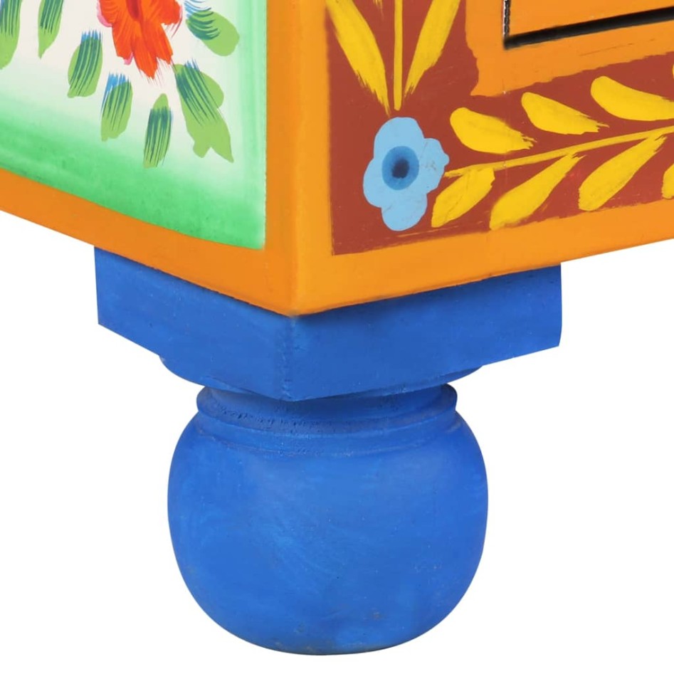 Aparador de madera maciza de mango pintado a mano 70x35x60